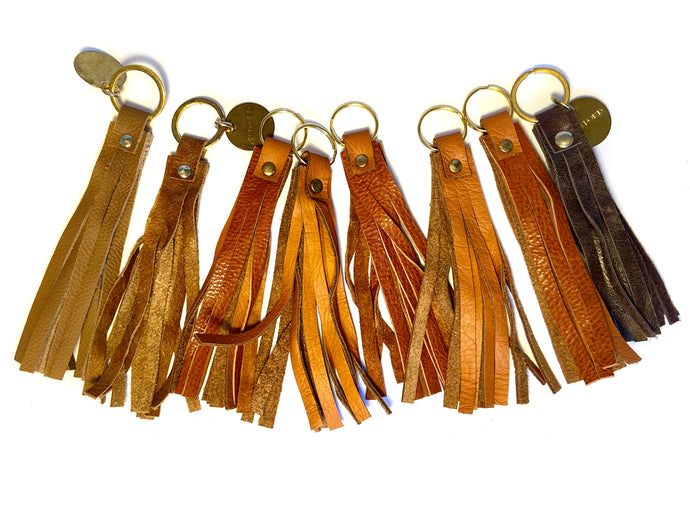 Brown & Tan Coloured Tassel Keyrings