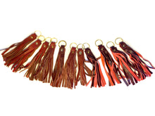 Load image into Gallery viewer, Red Coloured Tassels Keyrings