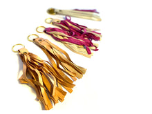Load image into Gallery viewer, Pink Multi Coloured Tassel Keyrings