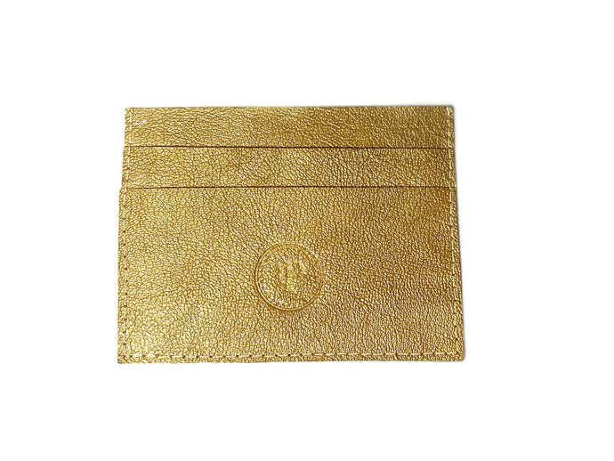 Gold Patent Card Case 3 Slots