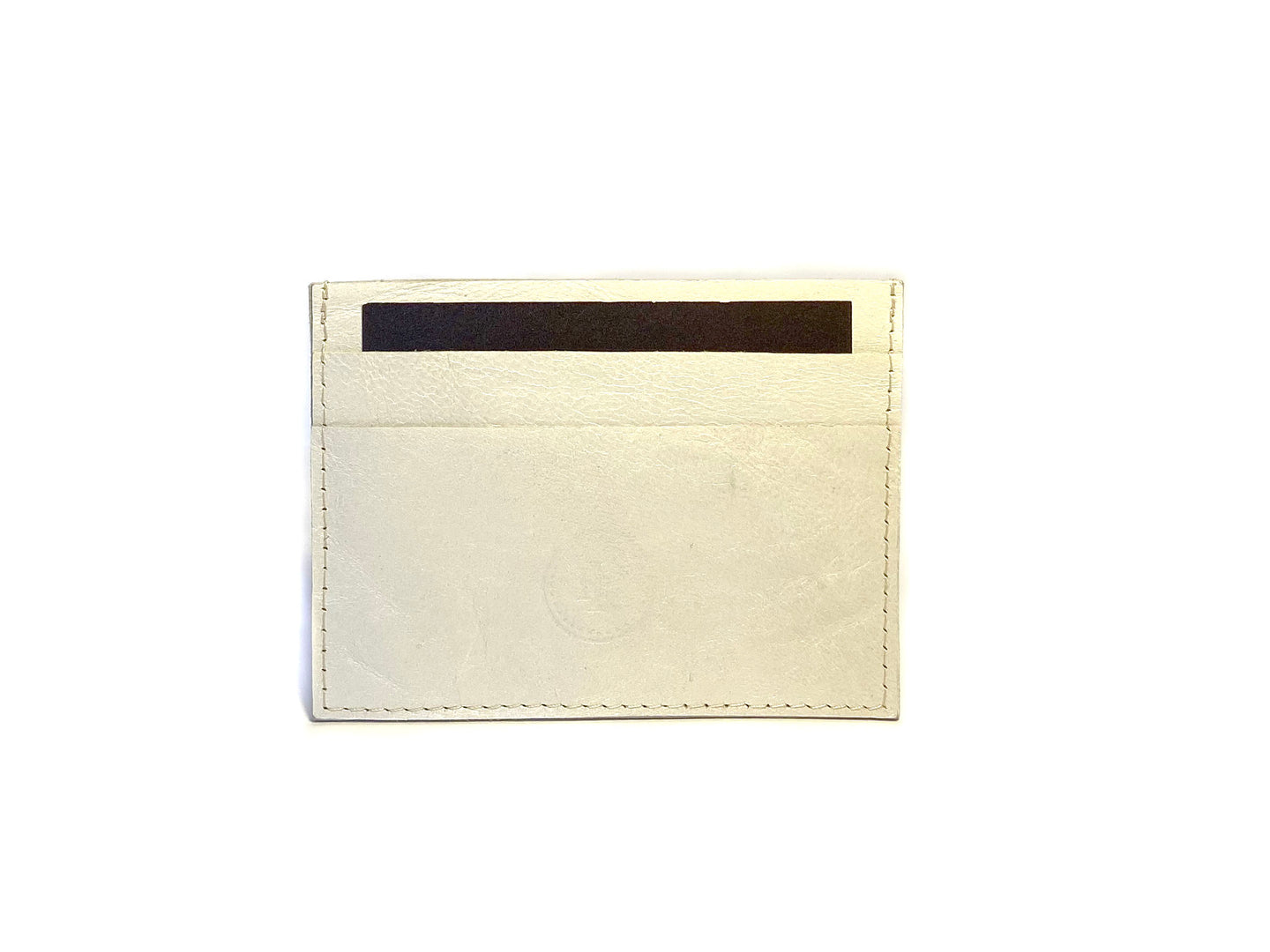 White Shimmer Card Case 3 Slots